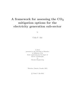 A framework for assessing the CO2 mitigation options