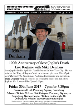 20170630-Mike Denham Live Ragtime Poster[...]
