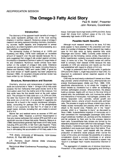 The Omega-3 Fatty Acid Story - American Meat Science Association