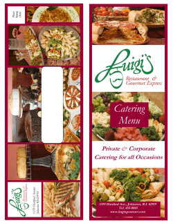 Catering Menu