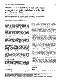 Interactions of Body Fat and Muscle Mass with