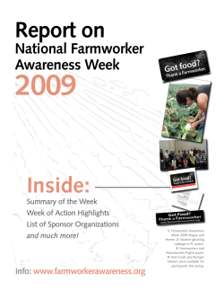 Inside: Report on - Student Action with Farmworkers