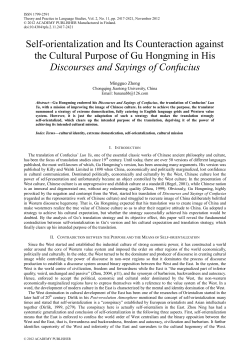 Self-orientalization and Its Counteraction against the Cultural
