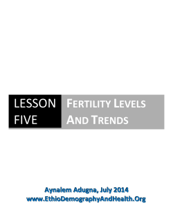 Fertility Levels And Trends - EthioDemographyAndHealth.org