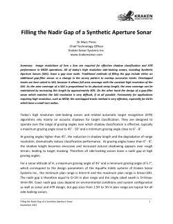 Filling the Nadir Gap of a Synthetic Aperture Sonar