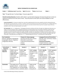 5th Grade Designated ELD Lesson Plan