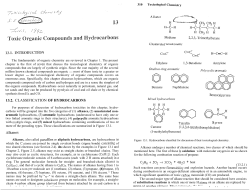 Toxic organic compounds and hydrocarbons