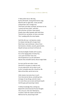 Ulysses Alfred Tennyson, 1st Baron (1809&ndash;92) IT little profits that an