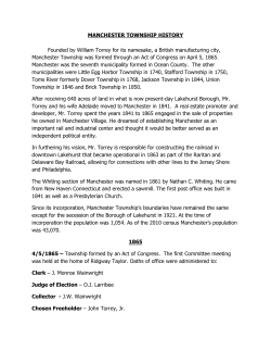 Township`s History - Manchester Township