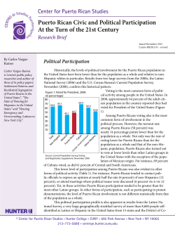 Puerto Rican Civic and Political Participation At the Turn of the 21st