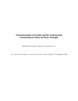 Characterization of Granite and the Underground
