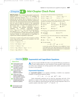 Exponential and Logarithmic Equations