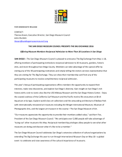The San Diego Museum Council Presents the Big Exchange 2016
