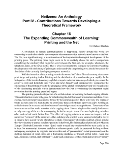 Contributions Towards Developing a Theoretical Framework