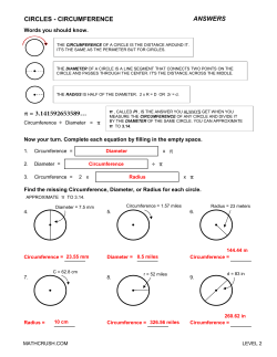 circles - circumference answers