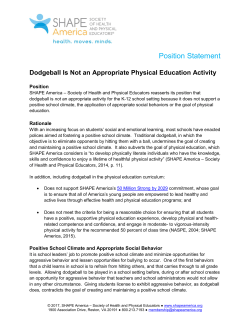 Dodgeball Is Not an Appropriate Physical