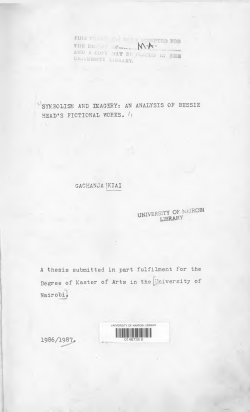 Symbolism and imagery: an analysis of bessie