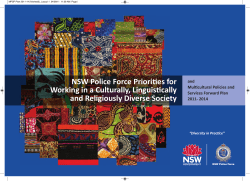 NSW Police Priorities for Working in a Culturally, Linguistically and