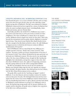 WhAt to expect from les contes d`hoffmann