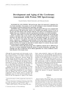 Development and Aging of the Cerebrum: Assessment with Proton