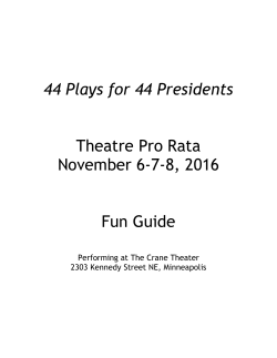 44 Plays for 44 Presidents