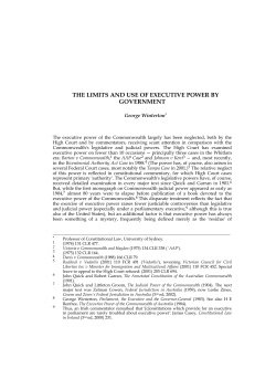 the limits and use of executive power by government