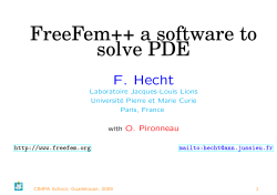FreeFem++ a software to solve PDE - Laboratoire Jacques