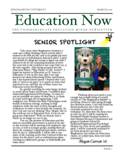 senior spotlight - Binghamton University