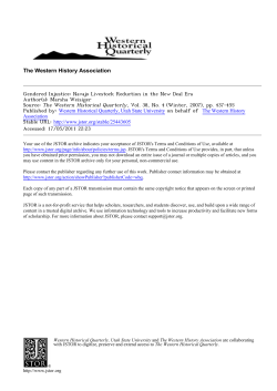 Gendered Injustice: Navajo Livestock Reduction in the New Deal Era