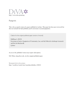 Factoring out Justice: Imaginaries of Community, Law, and the