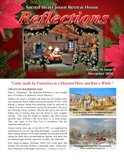 Current Newsletter - Sacred Heart Jesuit Retreat House