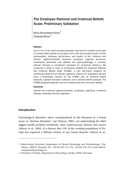 The Employee Rational and Irrational Beliefs Scale