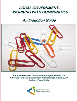 LOCAL GOVERNMENT- WORKING WITH COMMUNITIES An