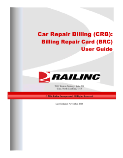 Car Repair Billing (CRB)