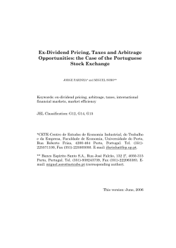Ex-Dividend Pricing, Taxes and Arbitrage Opportunities: the