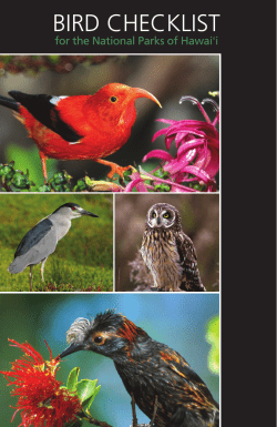 Bird CheCklist - Hawaii Pacific Parks Association