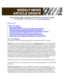 Weekly News Articles Update Jan 9, 2017