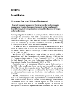 JORDAN Desertification