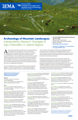 Archaeology of Mountain Landscapes: Interdisciplinary Research