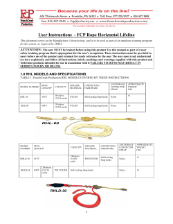 French Creek Temporary Rope Horizontal Lifeline System