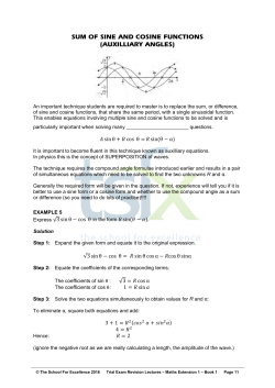 Mathematics Extension 1