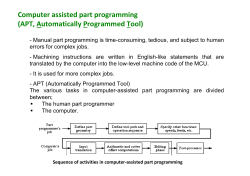 Computer assisted part programming (APT, Automatically