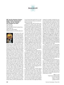 DDT and the American Century: Global Health, Environmental