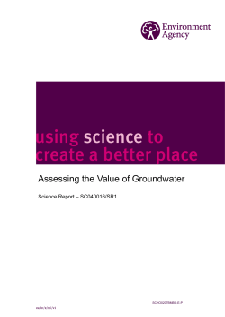 The Economic Value of Groundwater