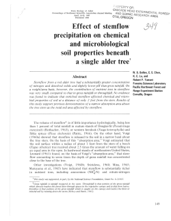 Effect of stemflow precipitation on chemical and microbiological soil