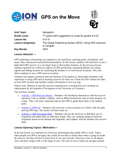 GPS on the Move - The Institute of Navigation