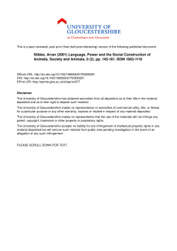 Language, power and the social construction of animals