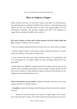 How to Analyze a Fugue