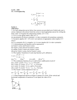 0 1 ( ) 1 3! 5! 4 tan 45 2 for a U t for t a x x x c Z  - + &ge;