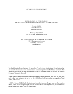 Pre-Institutional Sources of Security and Prosperity